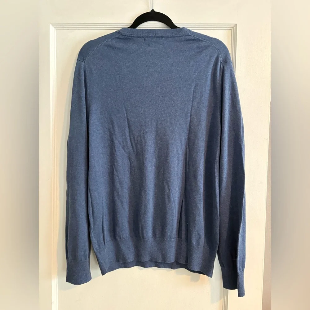 Men's Banana Republic Blue Luxury Blend V-Neck Sweater Size XL
